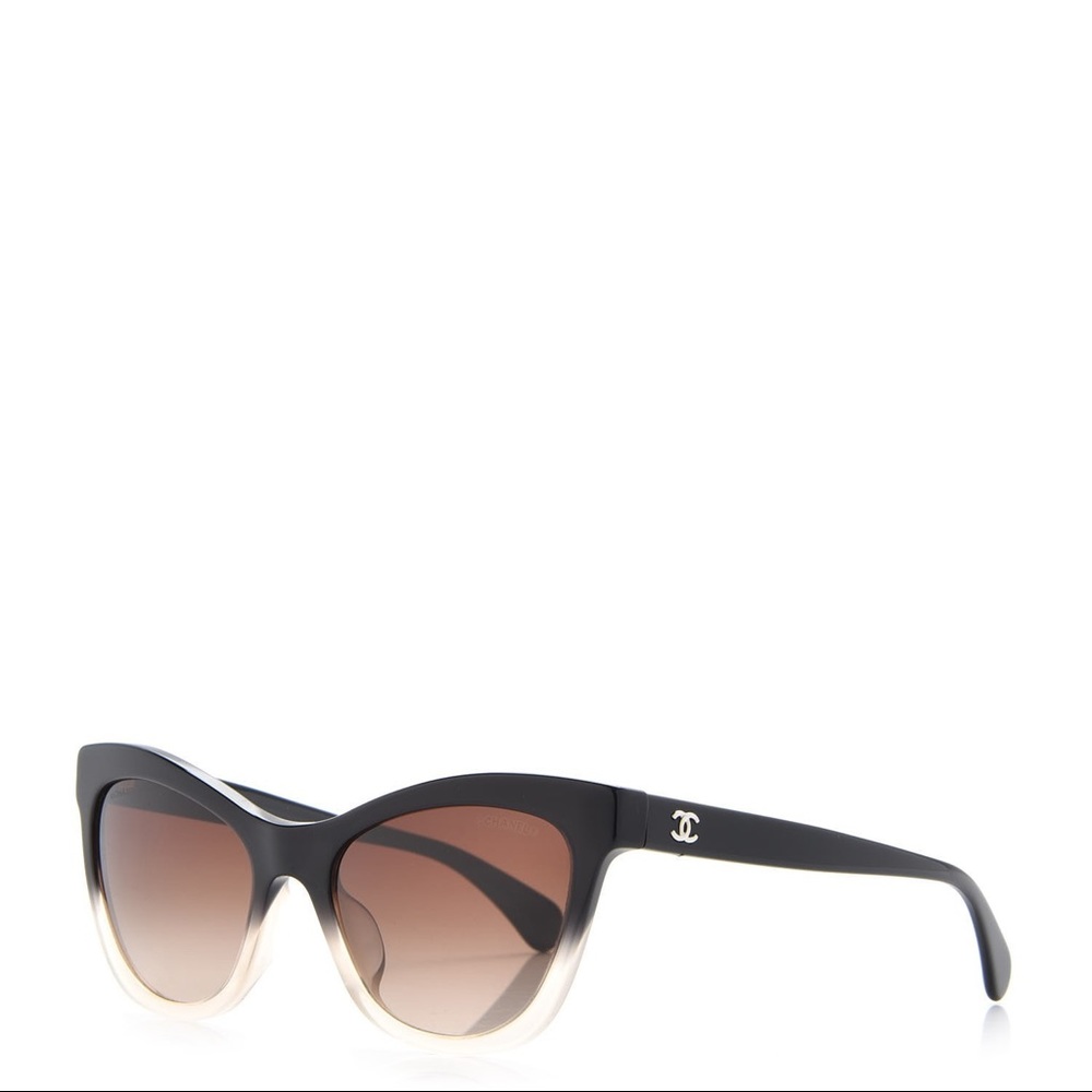 Chanel 5350 1557/S5 Black White Cateye Sunglasses